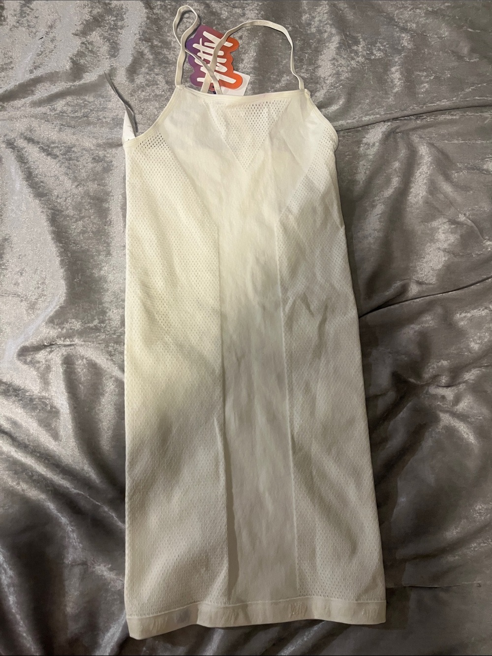 YITTY White Mesh Slip Dress